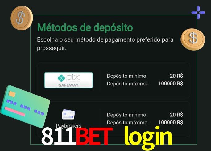 O cassino 811bet login oferece uma grande variedade de métodos de pagamento